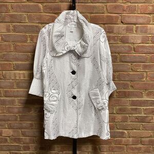 Joseph Ribkoff White & Black Quarter Sleeve Jacket Size 10 NWT